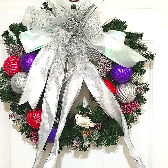 July is Christmas Wreath Handmade by Me! - Picture 6 of 11